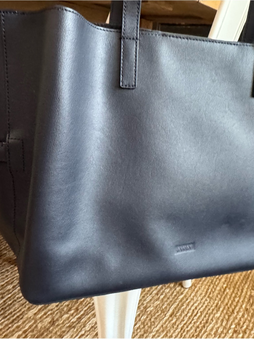 Away Latitude Tote - Navy Leather